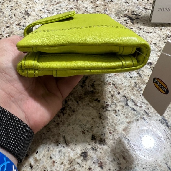 Fossil Emma Clutch in stunning Lime Color - Picture 14 of 16